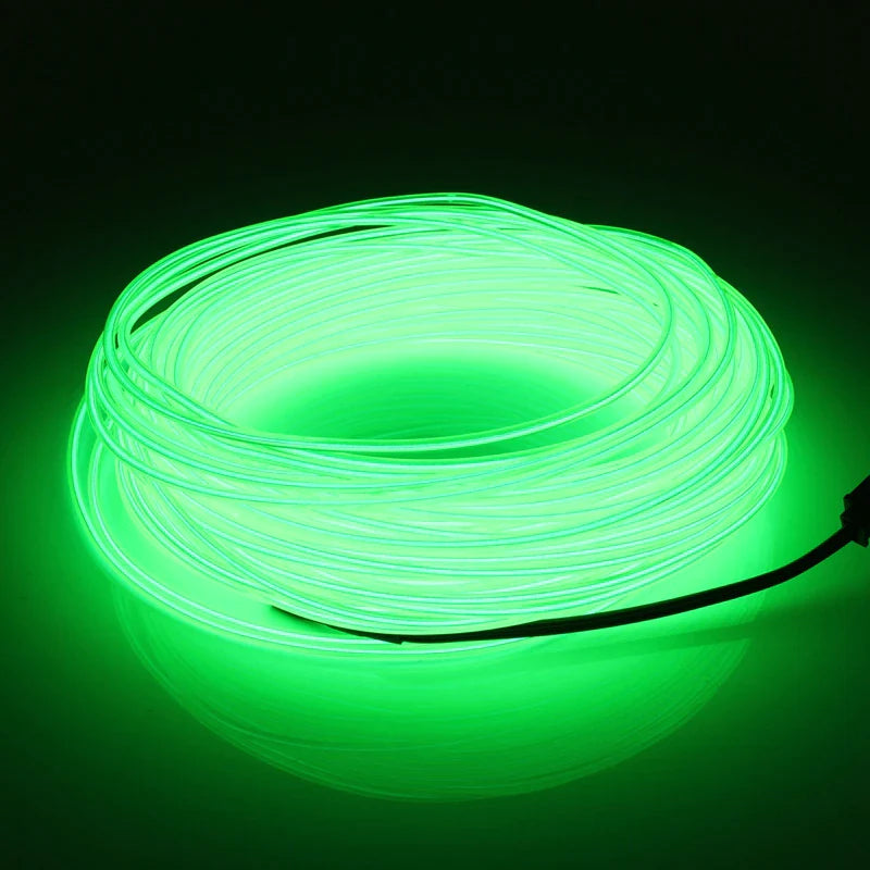 Neon LED Light Glow EL Wire String Strip Rope Tube Decor Car Party + Controller